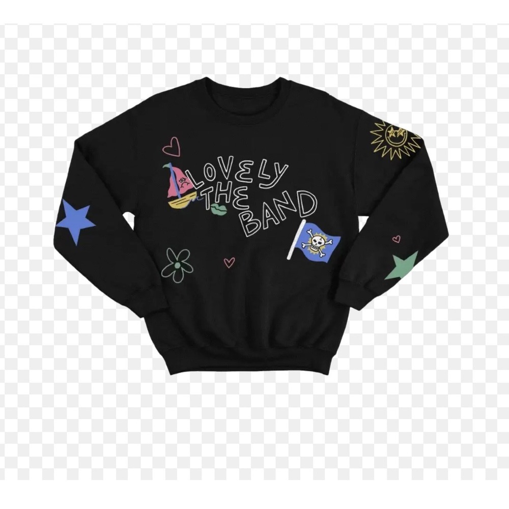 Lovelytheband Black Graphic Crewneck Sweatshirt The Thread Shop Small Indie Pop